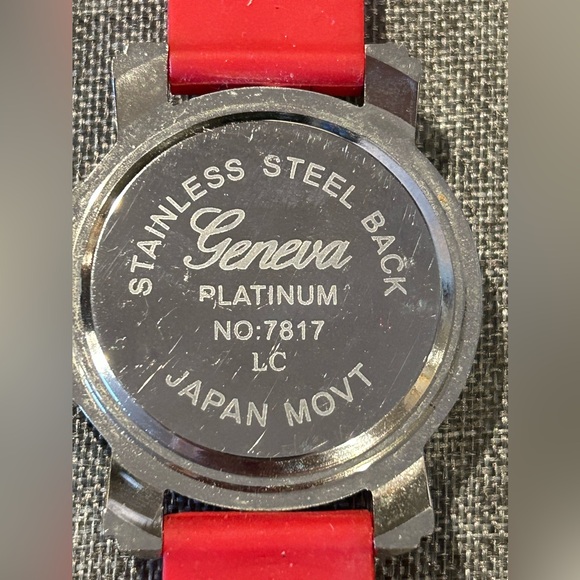 Geneva Platinum 7817 LC Japan Movement Stainless Steel Back Silicone Watch Zebra - Picture 3 of 6